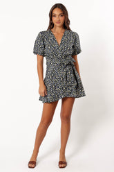 Kenn Wrap Mini Dress - Indigo Vanilla